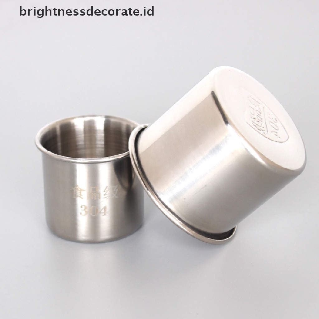 [Birth] 150ml/250ml/370ml Mug Bir Stainless Steel Kopi Teh Anggur Susu Cangkir Perlengkapan Minum [ID]