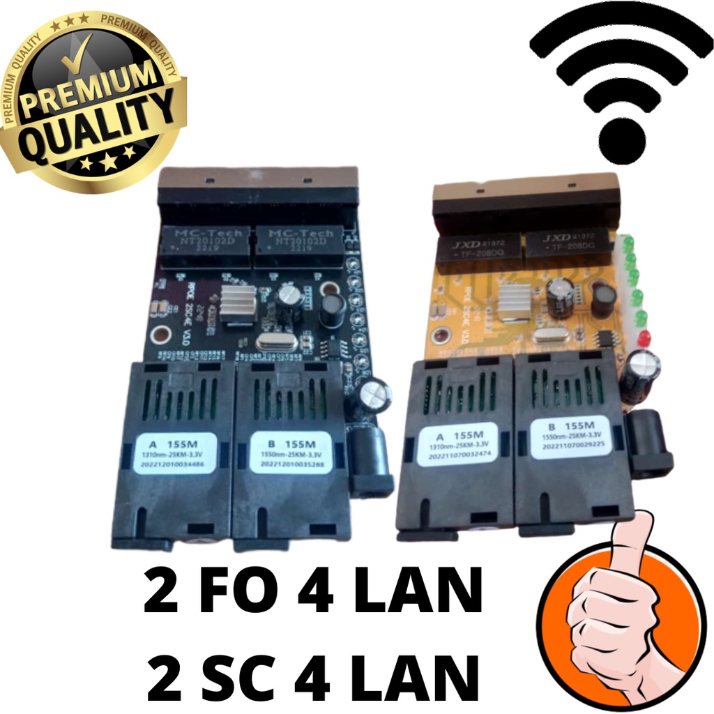 KONVERTER 2 FO 4 LAN PCB CONVERTER 2 SC 4 LAN