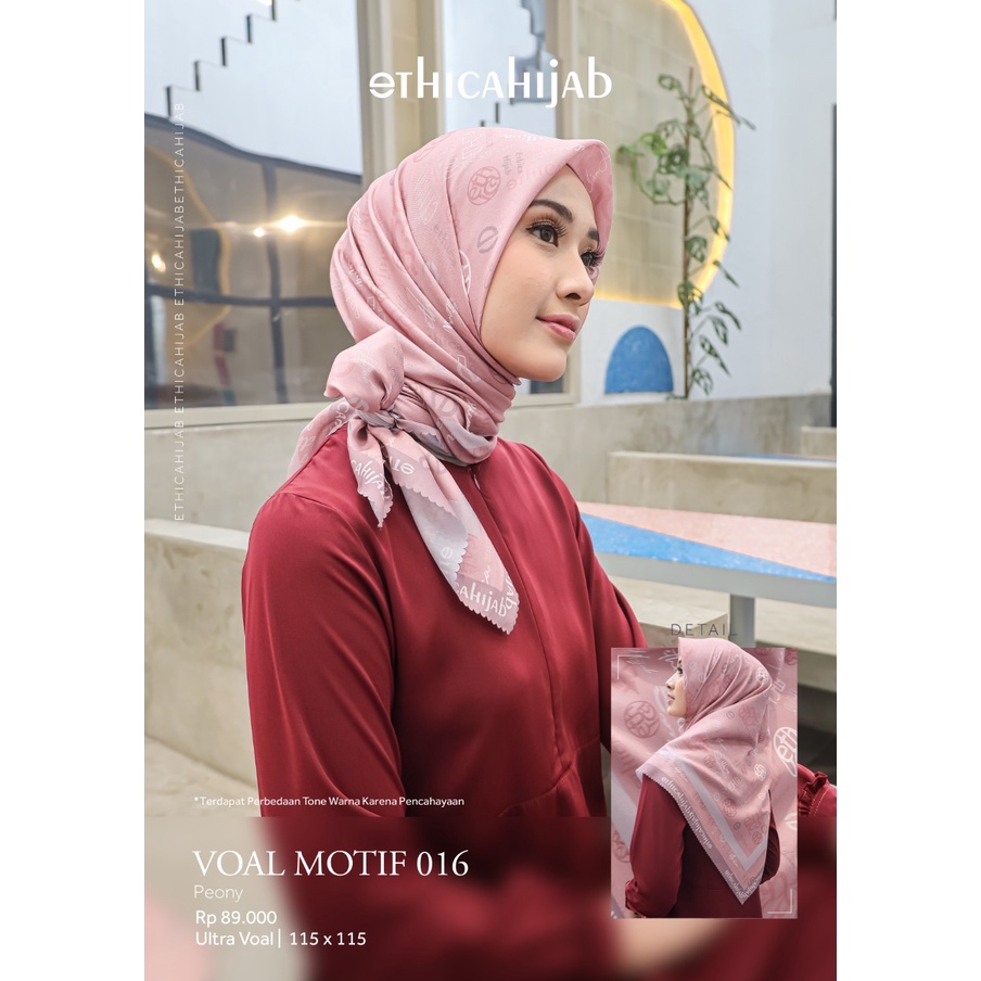 TERBARU HIJAB ETHICA VOAL MOTIF 016|HIJAB MOTIF TERBARU 2022