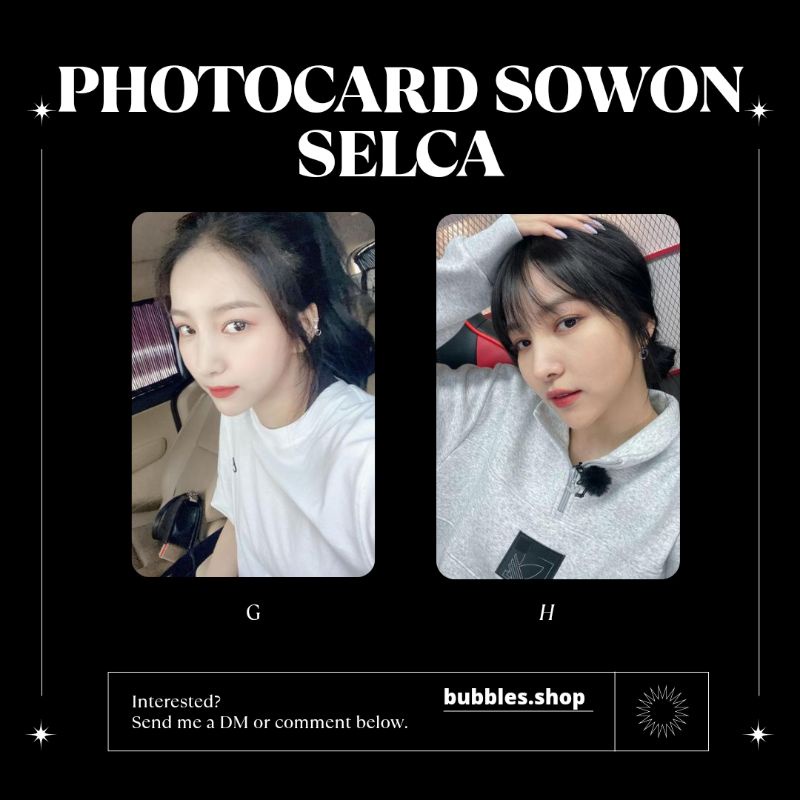 PHOTOCARD UNOFFICIAL SOWON G-FRIEND SELCA