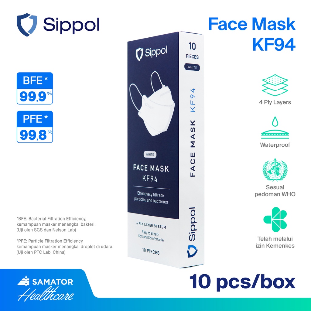 Sippol Face Mask KF 94 ( masker bedah ) isi 10 pcs