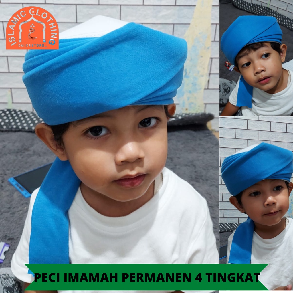 PECI IMAMAH PERMANEN ANAK WARNA BIRU 4 TINGKAT