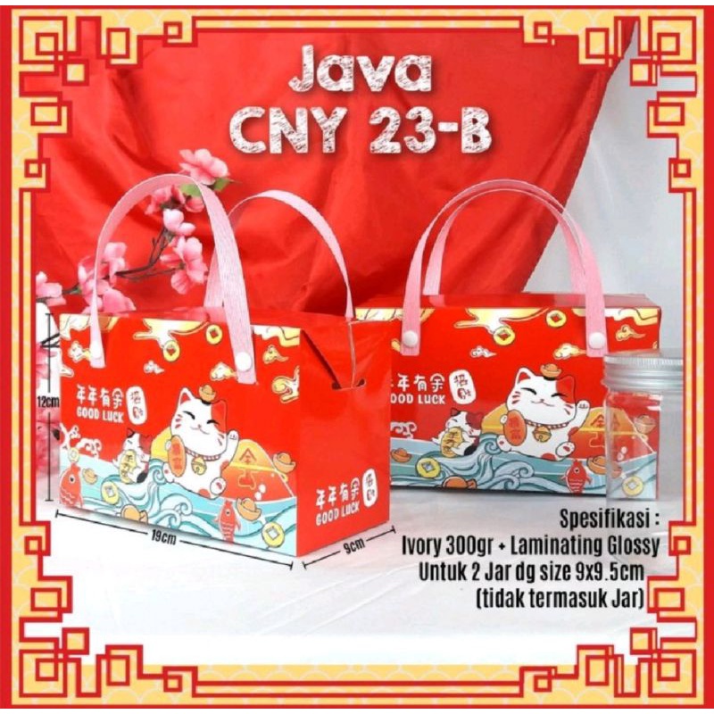 Box hamper kue kering 2jar edisi imlek CNY 2025 box dus kue imlek ular Dus buah hampers jeruk