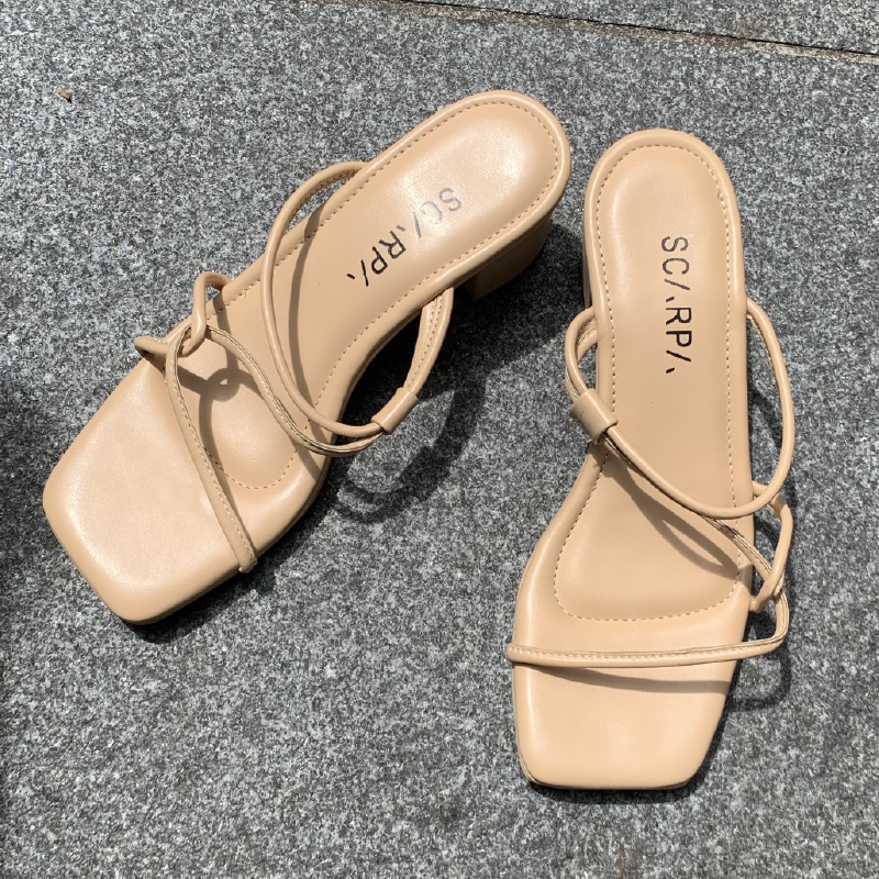 Greta Nude Block Heel Sandal SCARPA