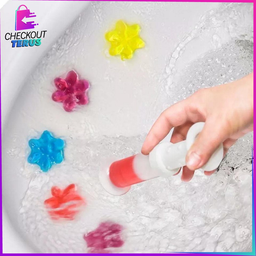 CT C771 Sabun Suntik Gel Pengharum Toilet Bentuk Bunga Wangi Lavender Pembersih Closet Wastafel Flower Soap