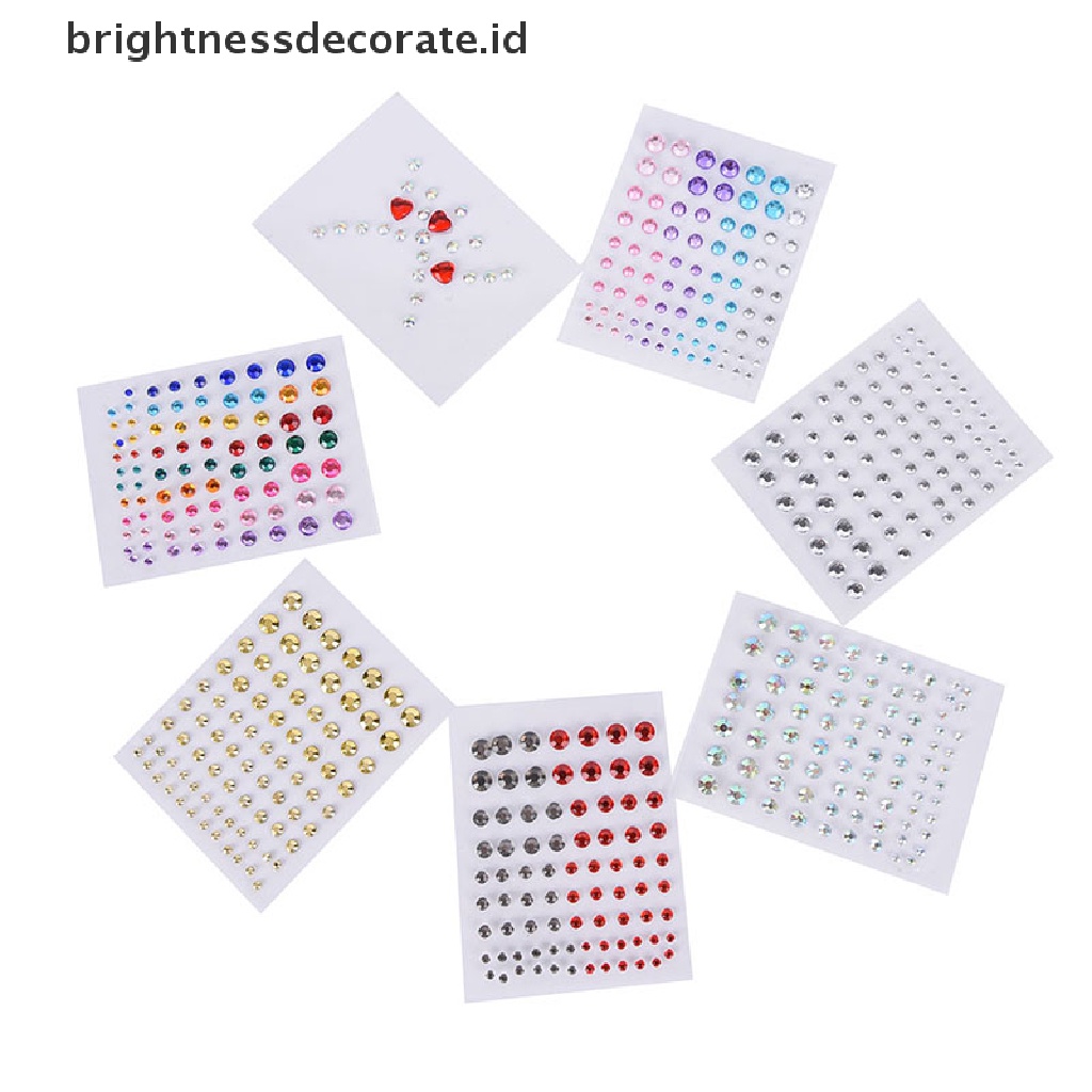 [Birth] New Jewel Eyes Makeup Crystal Eyes Stiker Tato Diamond Glitter Stiker Makeup [ID]