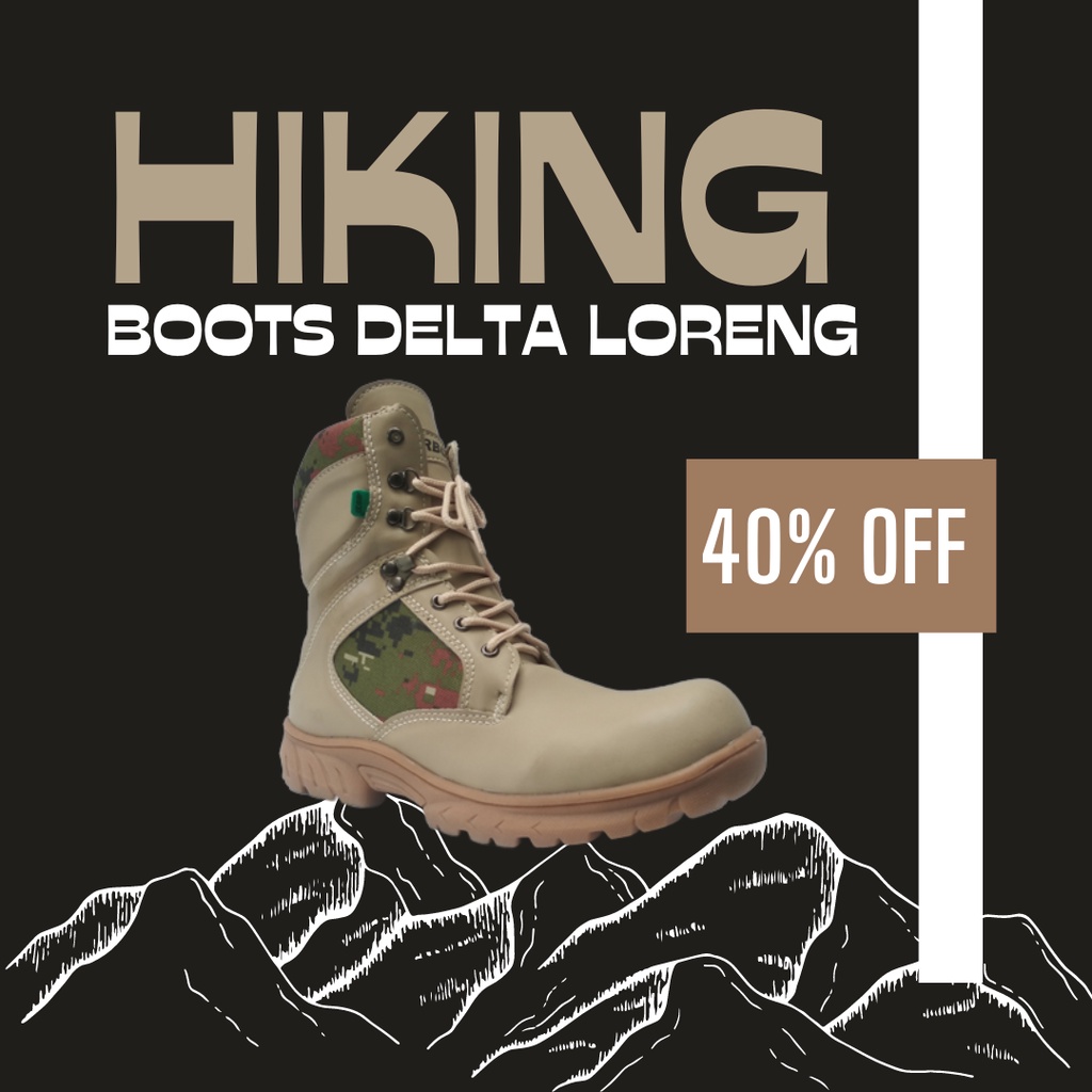 Sepatu Boots Safety Hiking Murah Bisa COD Boots Delta Loreng Arboo Footwear