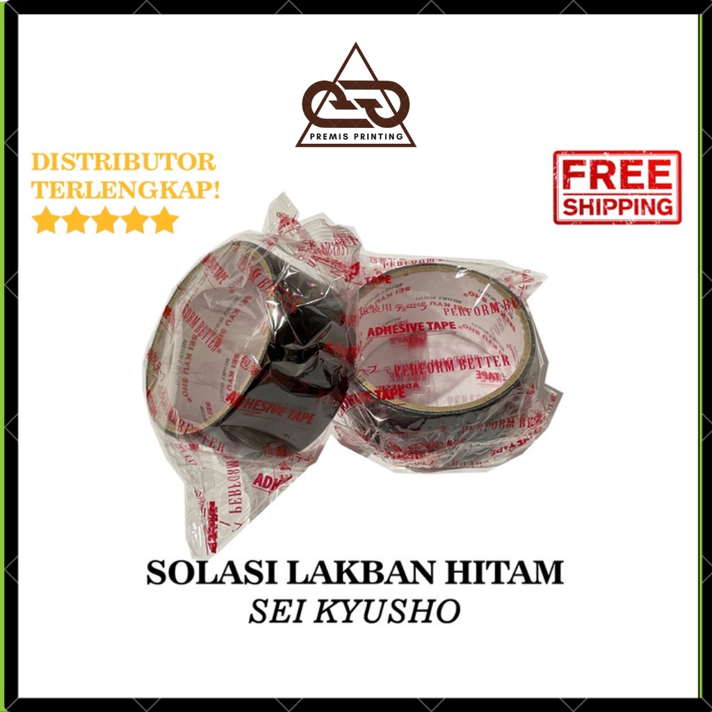 

Solasi Lakban Hitam Sei Kyusho / Solasi Hitam Kabel Listrik Nasional National Star Tape