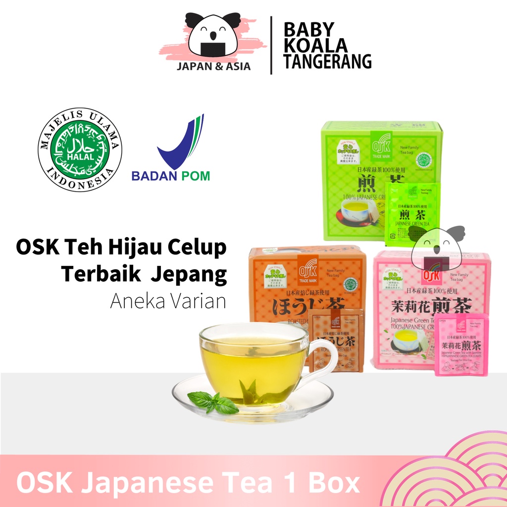 

OSK Teh Hijau Jepang Gren Tea Sachet 50 Pcs Halal │ Greentea Import Jepang.