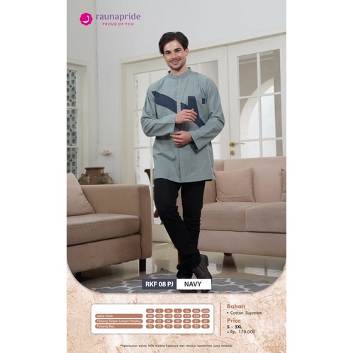 Baju koko atasan pria bahan premium dari rauna