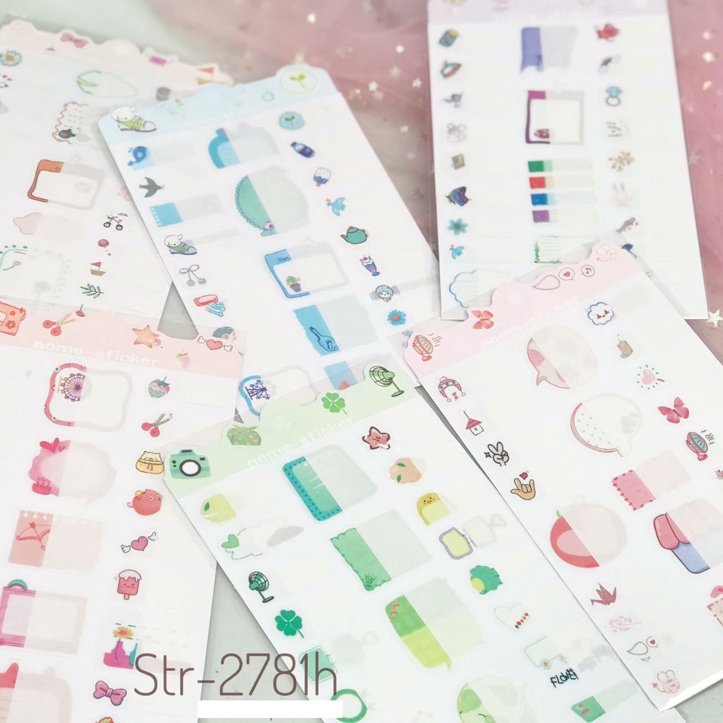 Name sticker set waterrproof set stiker tempelan nama NWT label