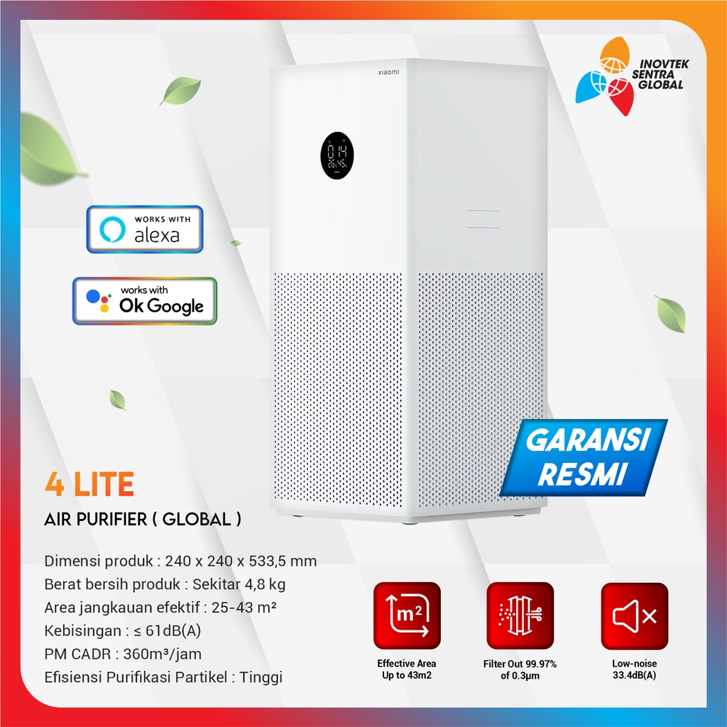 Xiaomi Mi Smart Air Purifier 4 Lite - Penyaring Pembersih Udara