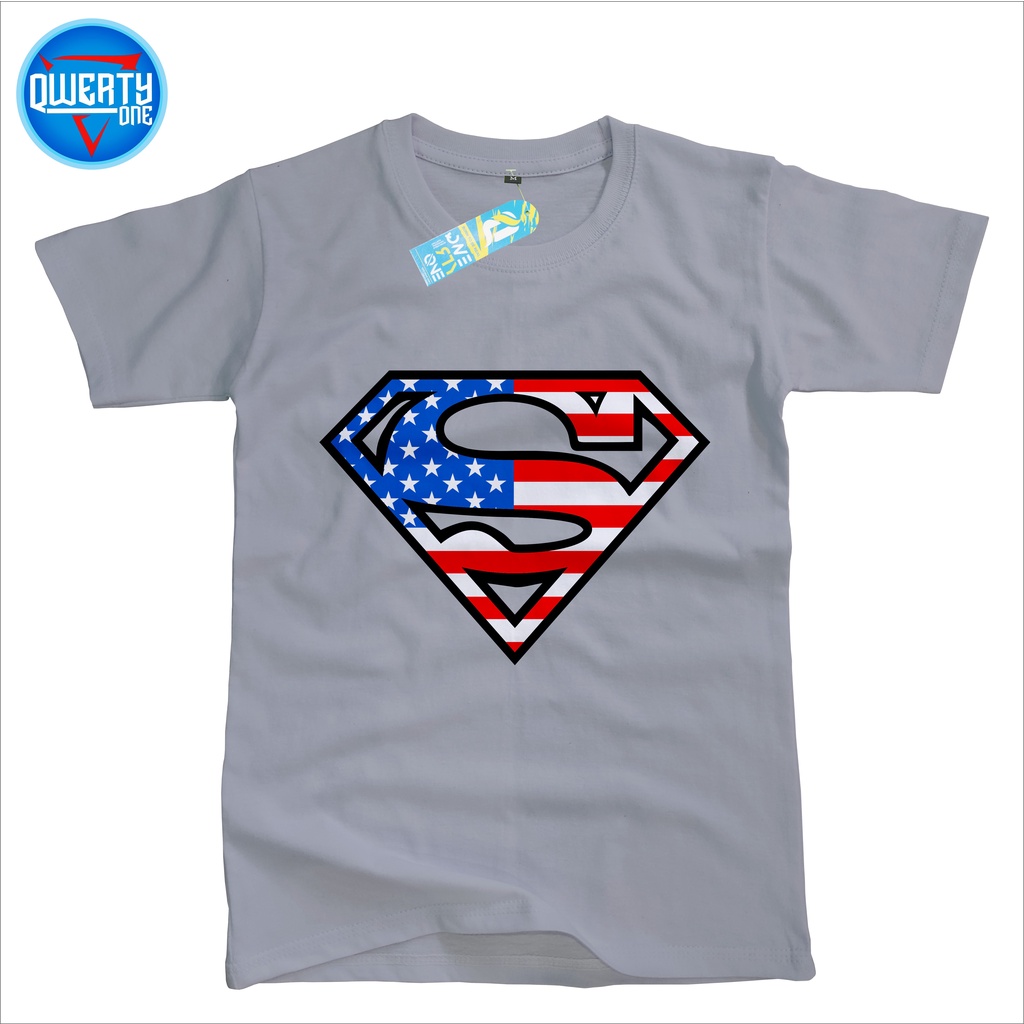 Kaos Anak Distro SUPERMAN Abu 1-8 Tahun