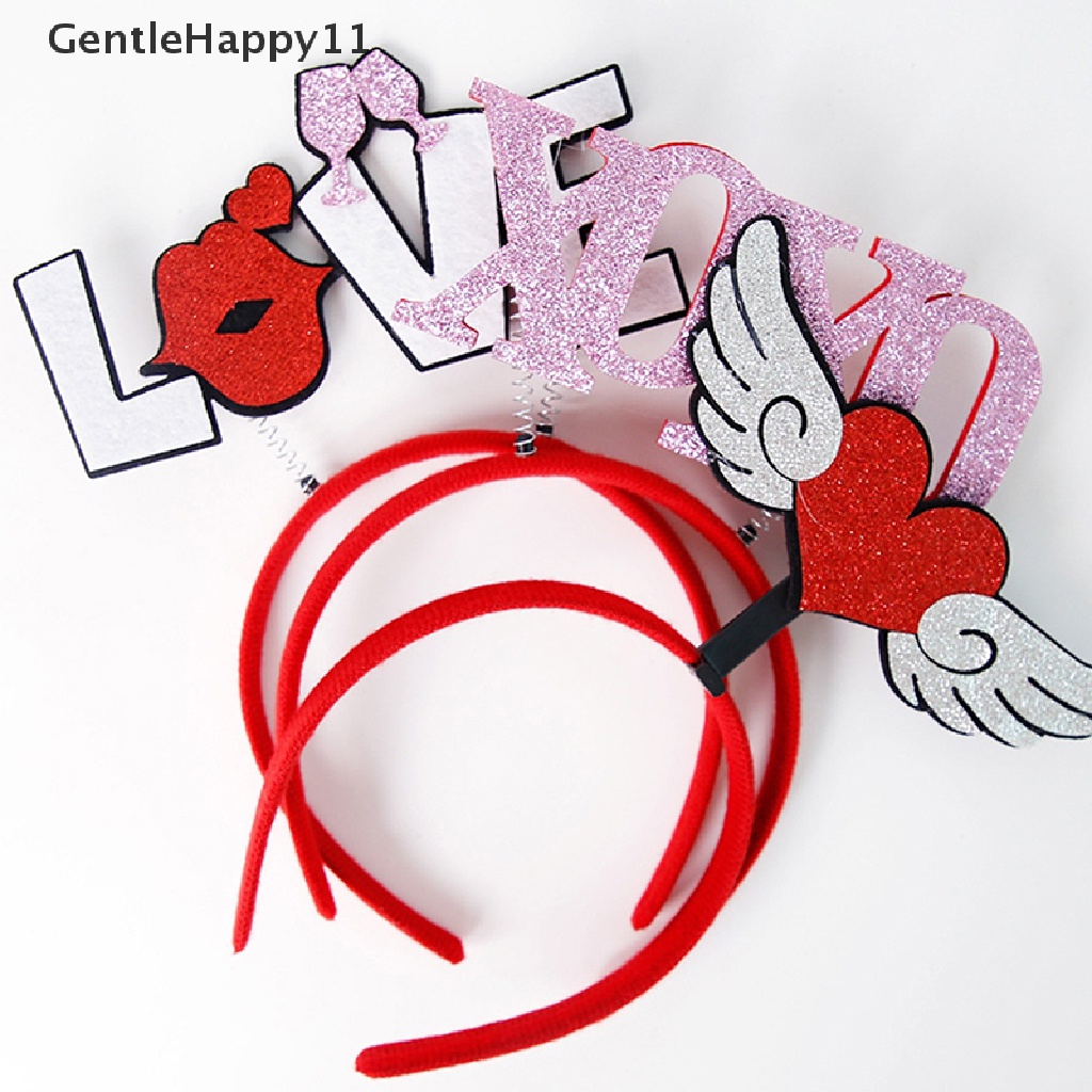 Gentlehappy 2023 Valenes Day Headband Party Decor Cinta Lucu Hairband Photo Booth Prop Aksesoris Rambut Dress Aksesoris id