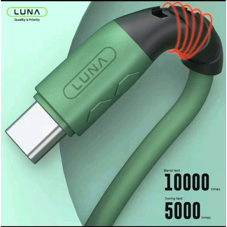 LUNA C198 KABEL DATA CHARGER FAST CHARGING 3A MICRO TYPE C LIGHTNING