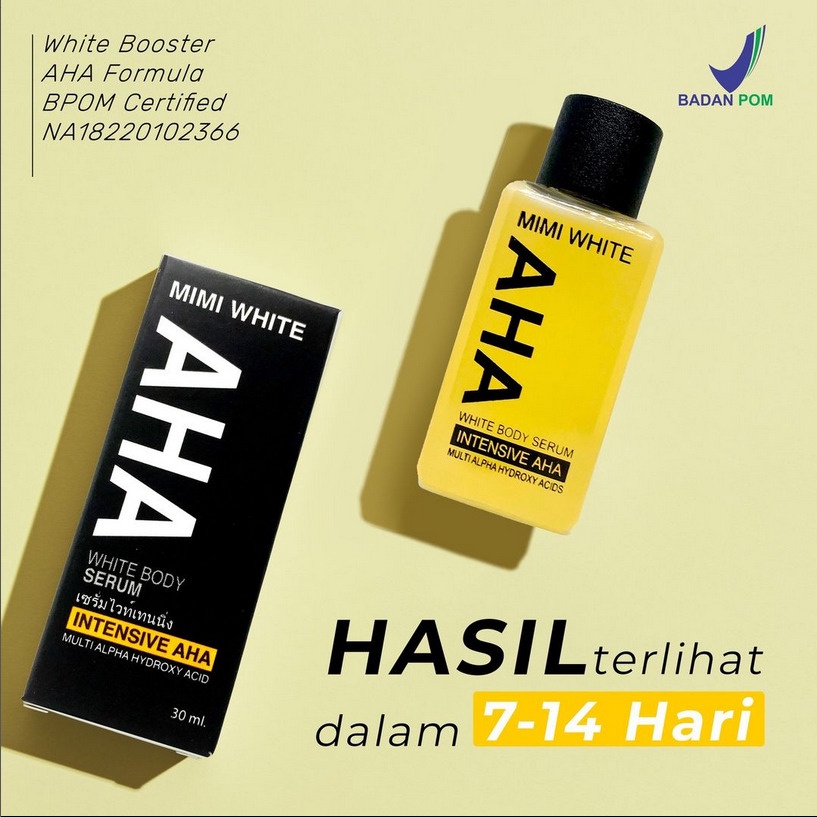 Mimi White AHA White Body Serum & Body Lotion BPOM/Memutikan Badan dan Wajah