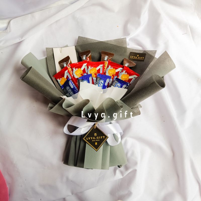 (SNACK 0007) Buket snack mix simple | Buket snack ahh coklat | Buket snack goriorio