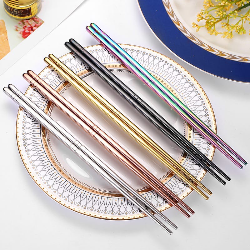 AFM Sumpit Stainless Steel Anti Karat Sumpit Korea Ukuran 23 CM