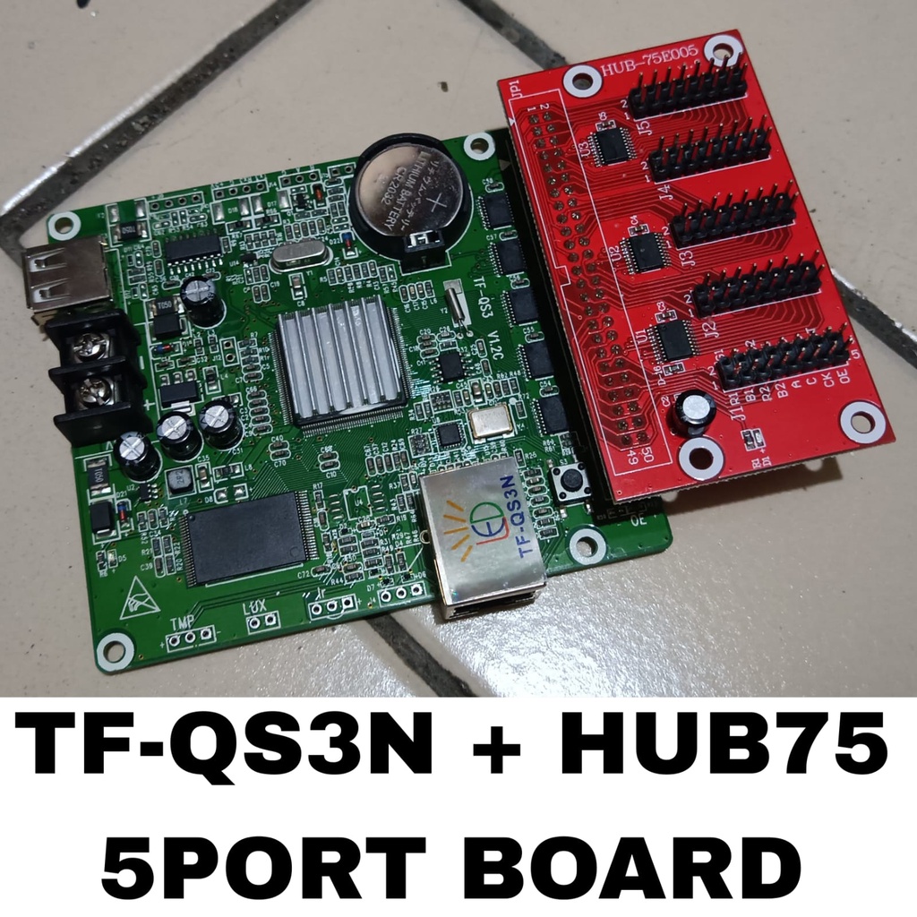 Kontroler Videotron Full Color TF-QS3N USB &amp; Ethernet + hub75 adapter board