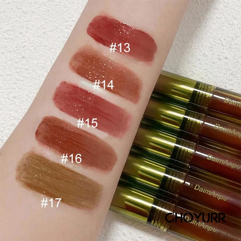 【COD】LipGloss Korean Lip Gloss Water LipGloss Mirror Transparan Lip Gloss Cahaya Air Dudu Bibir Lip Tint Gaya Retro-CH