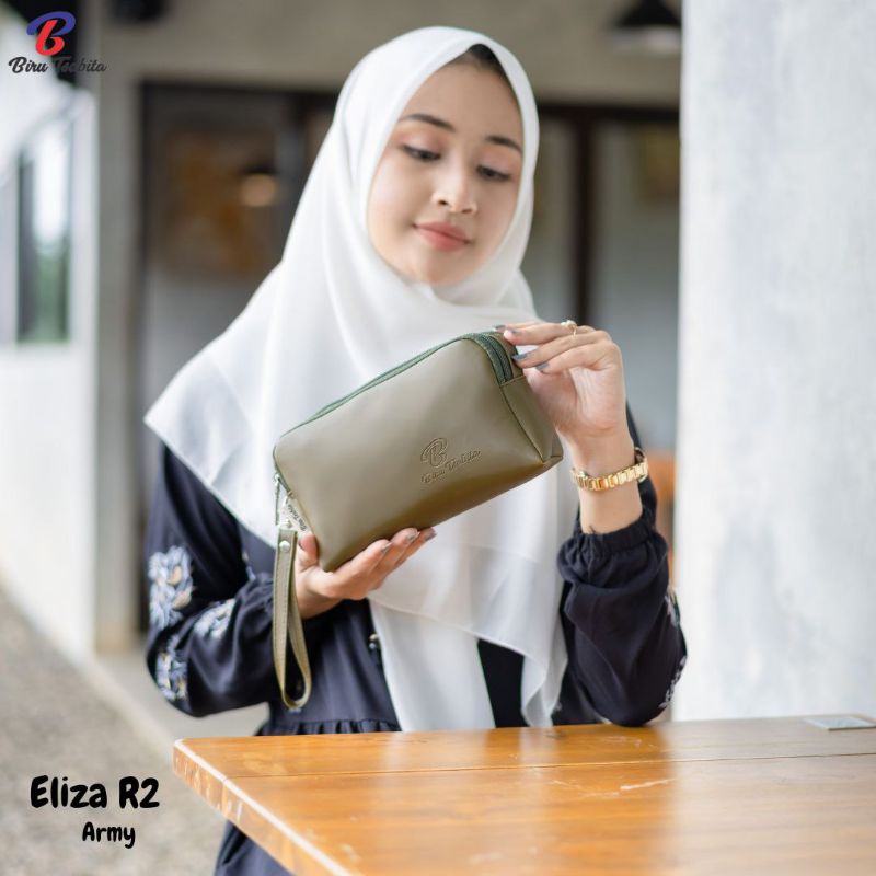 Biru Tsabita Dompet Panjang Eliza R2, 2 Resleting Panjang