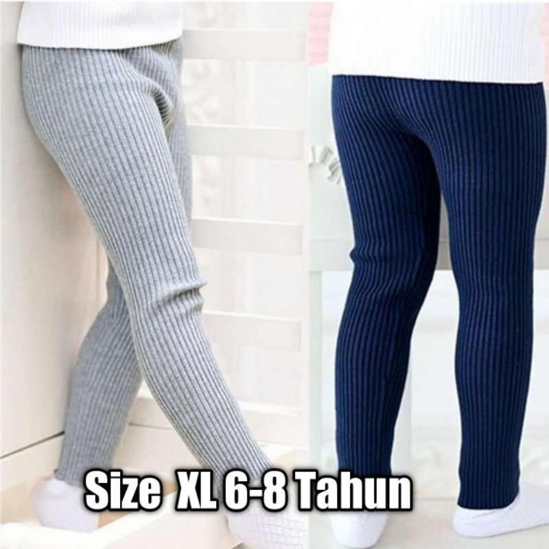 XL Celana Leging Rib Anak 5-7 Tahun