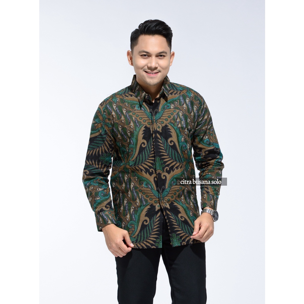 KUPU KSATRIA Kemeja Batik Pria Full Furing Bahan Katun Primisima