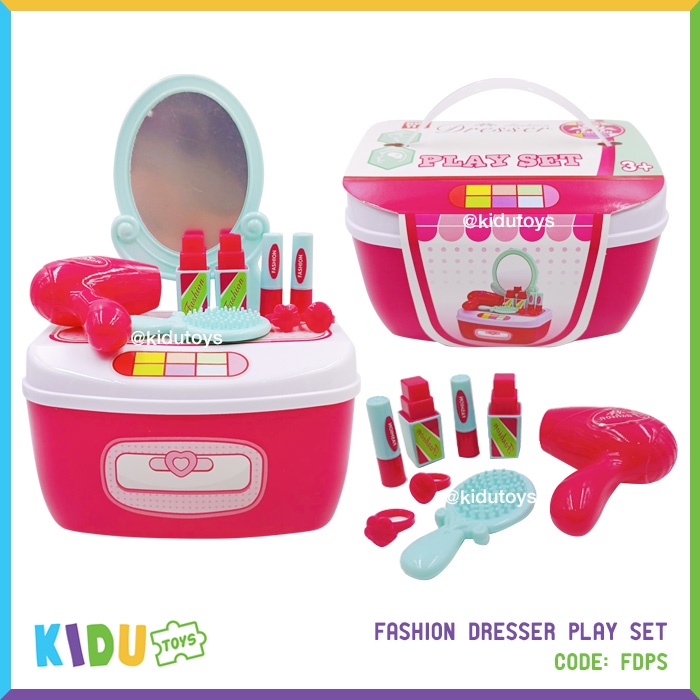 Mainan Anak Perempuan Fashion Dresser Play Set Kidu Toys