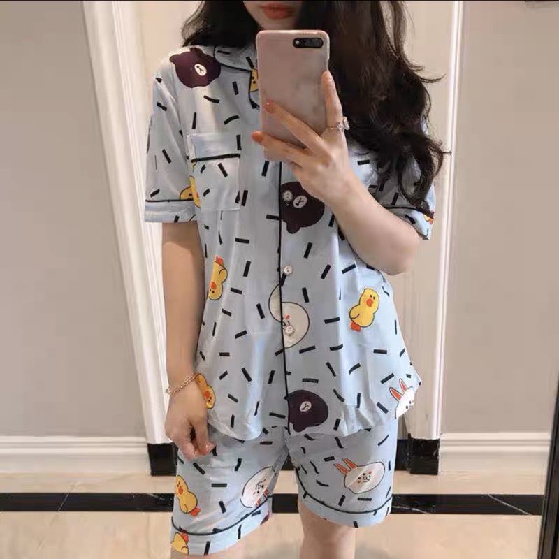 JC- SET Piyama Premium HP / Piyama wanita Sincia hotpant terbaru / Piyama wanita Import murah