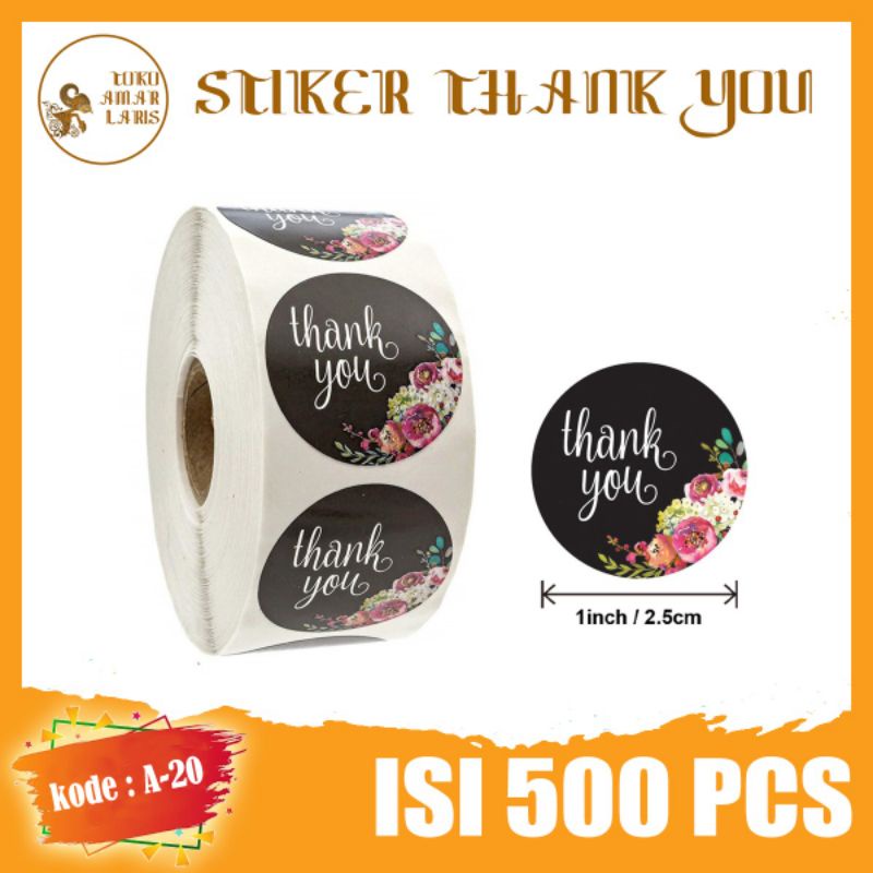 

StickerThank You 1 Roll 500 pcs motif Bunga Mawar Best Seller kode A-20 !!!