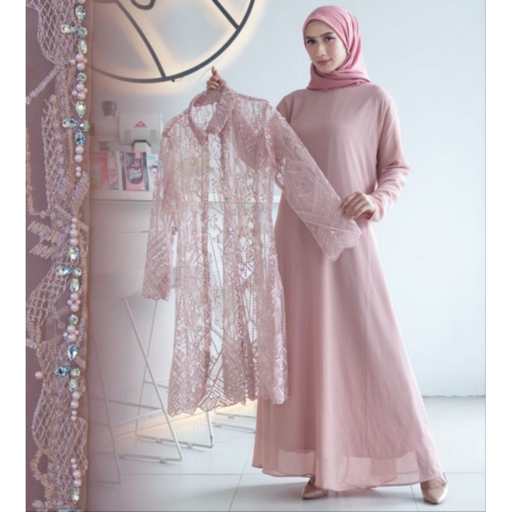 gamis outer Dipa / gamis muslim / gamis modern / gamis jumbo  / gamis ibu besan / gamis wisuda / gam