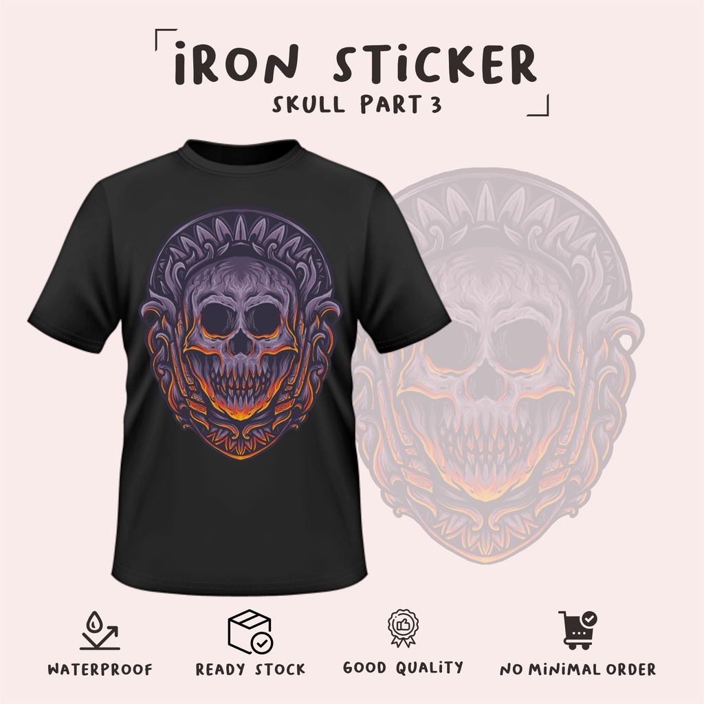 

sablon baju dtf/edisi SKULL part 3/murah/sablon baju/cetak stiker baju