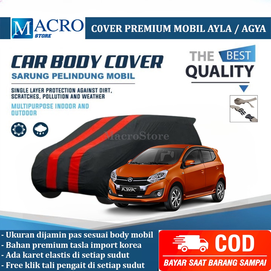 Sarung Cover Mobil Premium Ayla / Agya Mantel Selimut Penutup Mobil Ayla Agya Waterproof Anti Air