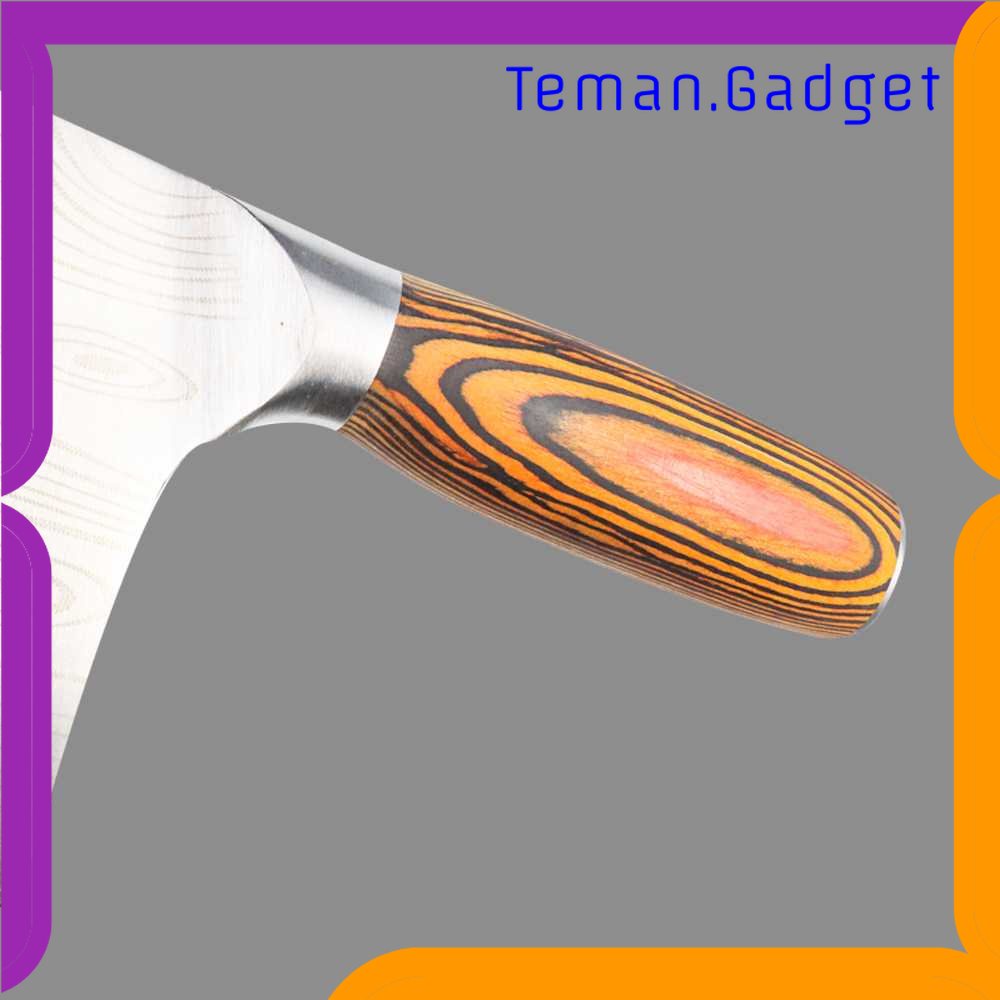 TD - DPR KOBACHI Pisau Dapur Chef Damascus Pattern Cleaver Knife 7 Inch - DMC4