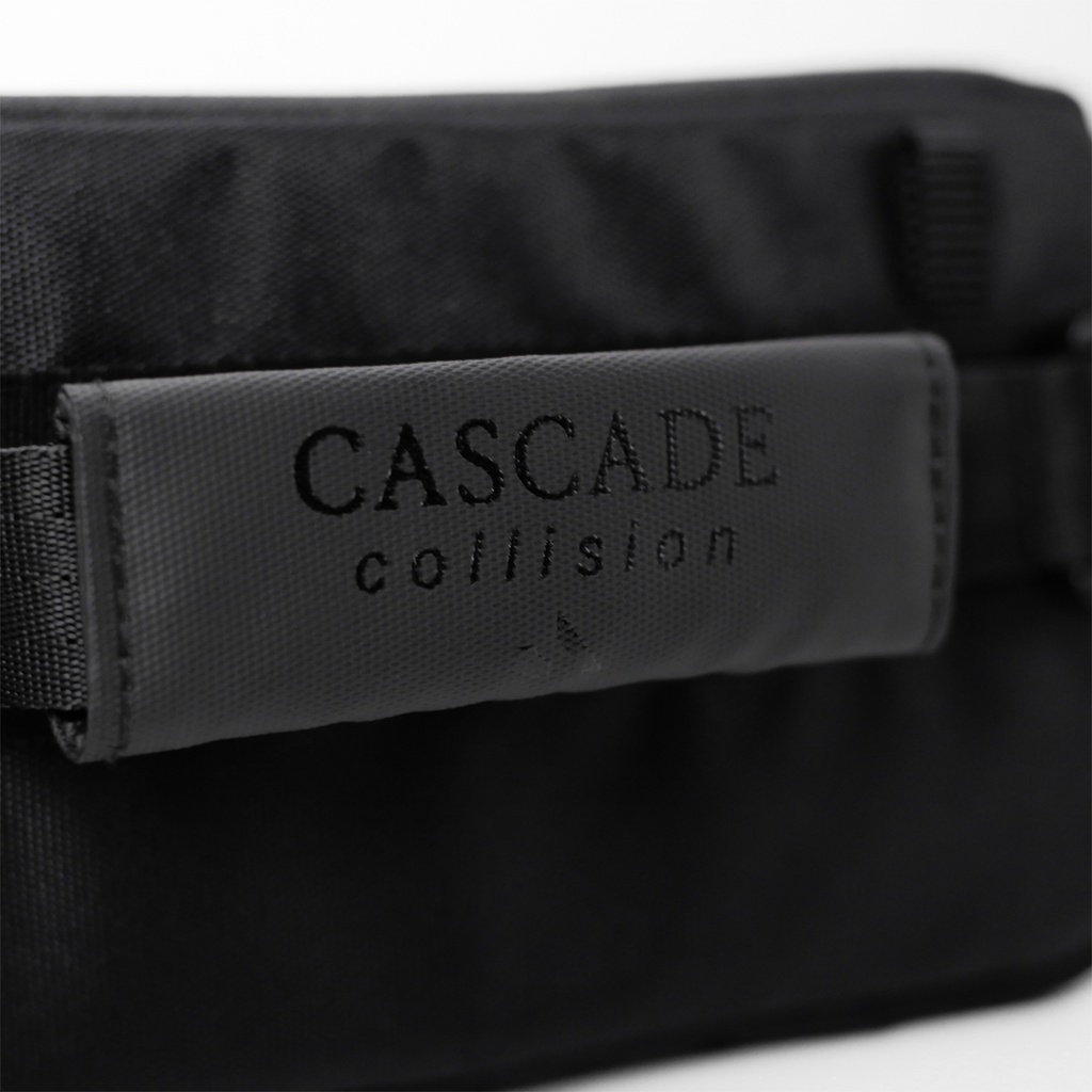 Sidekick Project CASCADE Collision - Clutch Pria Warna Hitam Multifungsi (Hand Bag + Sling Bag + Hanging Bag)