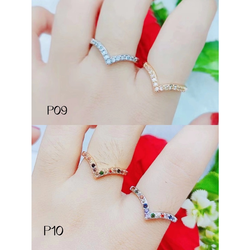 Cincin Xuping Mata Full Lapis Emas Perhiasan Wanita P09/P10