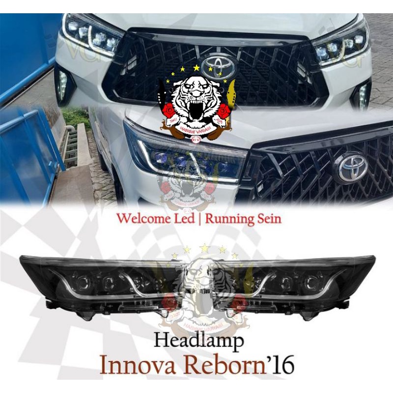Custom Lampu Headlamp Innova Reborn four Projector Welcom Led Lazy