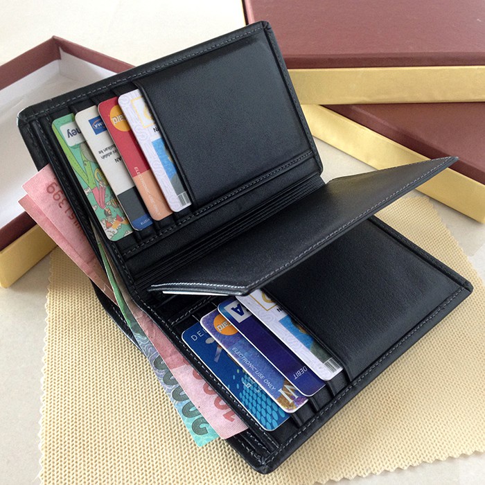 Dompet Kulit Pria 3/4 Original Lipat 3 Bahan Kulit Asli