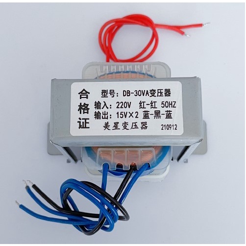 Transformer Travo 30W AC 220V to CT Dual Volt AC 12V/ 15V/ 18V (1821C)