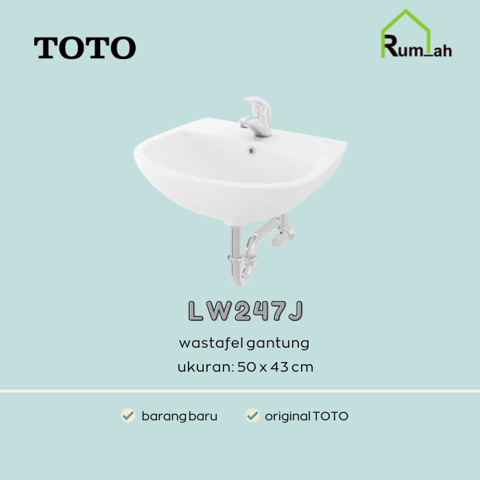 WASHTAFEL GANTUNG TOTO LW247J / WASTAFEL CUCI TANGAN ORI TOTO 247