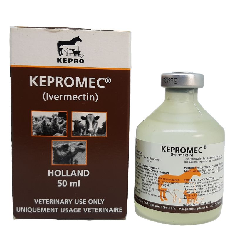 Obat Cacing, Gudig, Scabies, Gurem Hewan - KEPROMEC INJEKSI 50ml