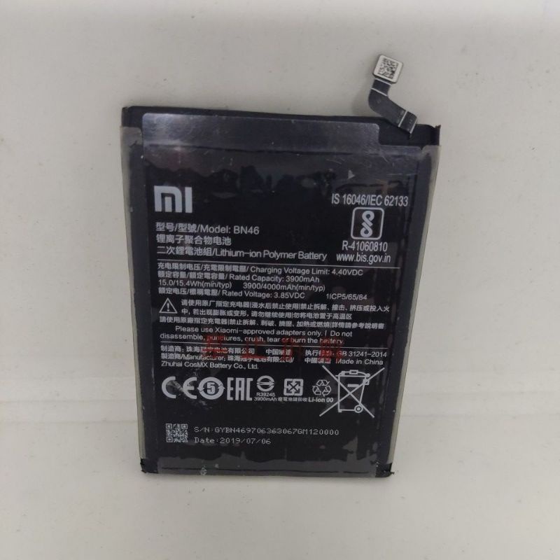 BATRE BATERAI BN46 REDMI NOTE6 REDMI7 NOTE8 ORIGINAL