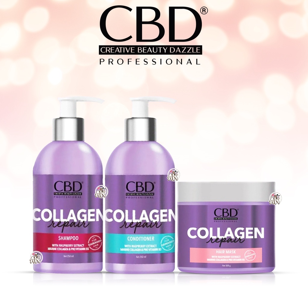 CBD COLLAGEN SERIES ( CONDTIONER 250ML / HAIR MASK 500ML / SHAMPOO 250ML )