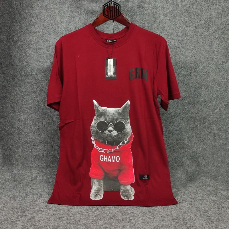 Kaos Original Ghamo  Baju Kaos Distro Terbaru  Baju Kaos Unisex Model Terbaru  Baju Kaos Gambar Kucing