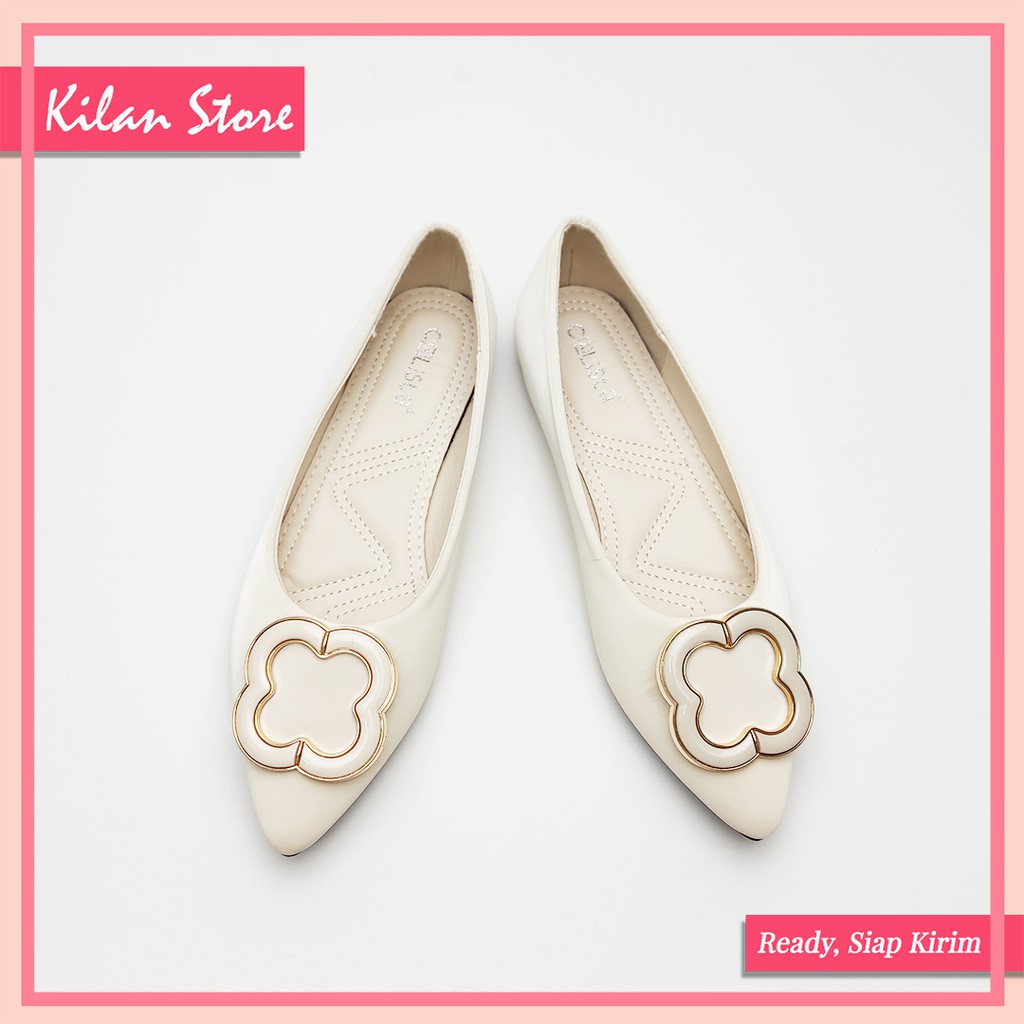Flatshoes Wanita Humaira 2162501 - Sepatu Teplek Wanita Sepatu Flat Wanita Flatshoes Wanita Import