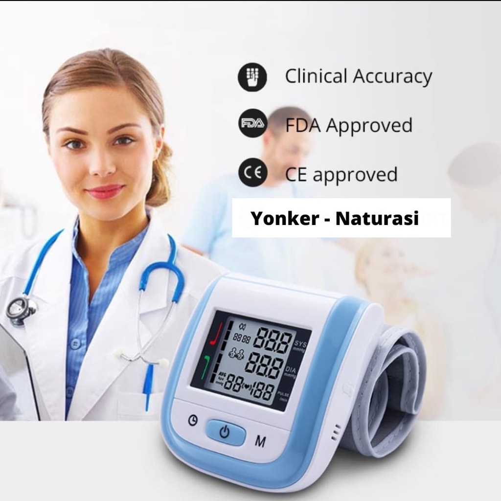 tensimeter digital pengukur tekanan darah otomatis di pergelangan tangan blood pressure wrist