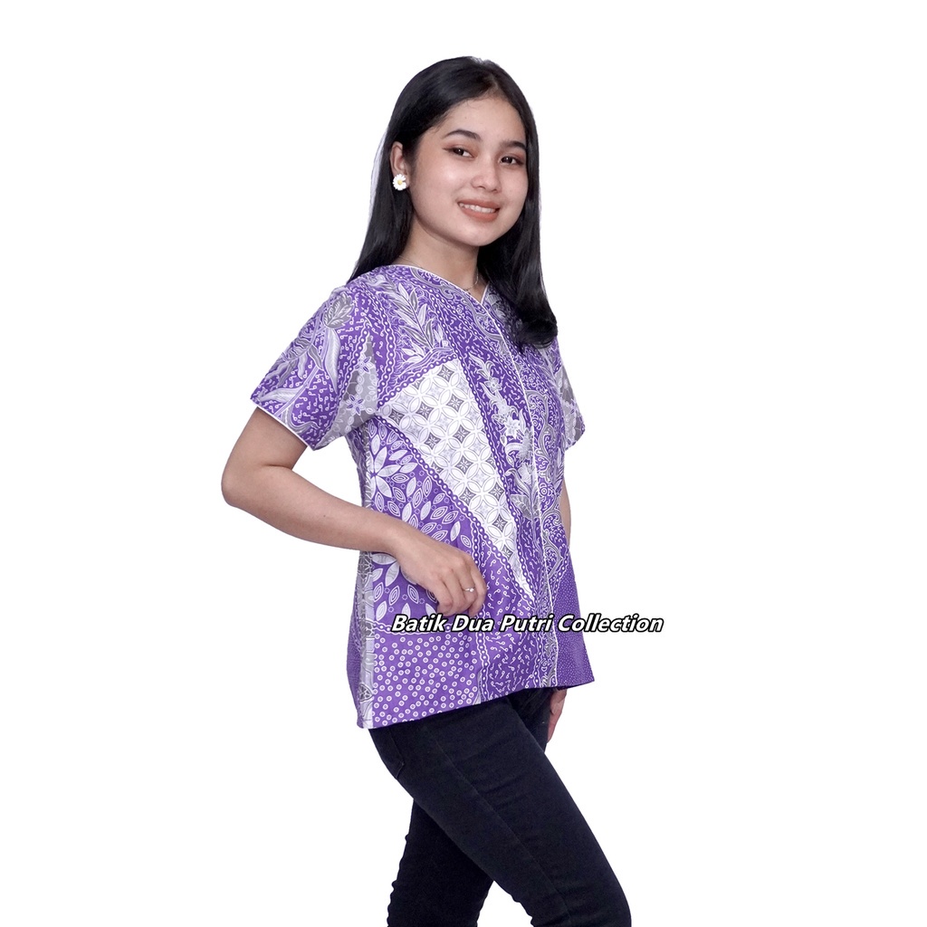 Batik Wanita Atasan Blouse Batik Dua Putri  Modern N trendy