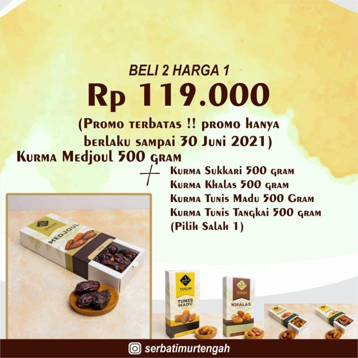 KURMA MEDJOL 500GRAM + KURMA SUKARI 500GRAM