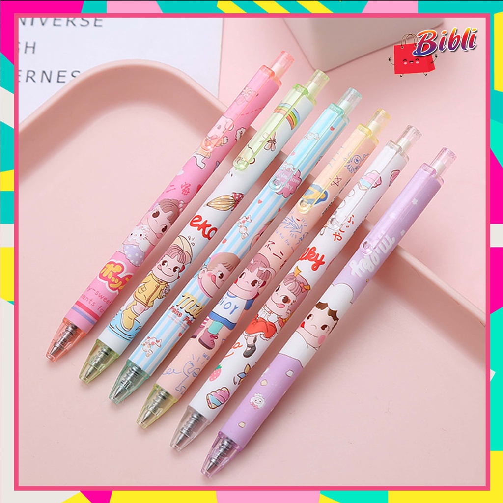 

♛ ♛Pulpen Gel Motif Cartoon Pulpen Pelajar Dan Kantor Pena Lucu Cherry Maruko