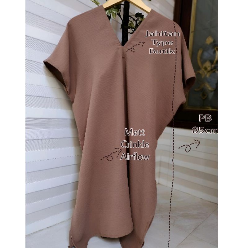 VINS - LONG SQUARE NAGITA DEWASA BLOUSE ATASAN CRINCLE AIRFLOW